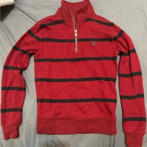 Polo Ralph Lauren Striped Red and Black Kids Sweater